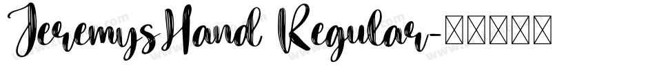 JeremysHand Regular字体转换